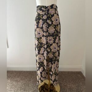 Leith High Low Maxi Women's Floral Elastic Waist Skirt Size XS